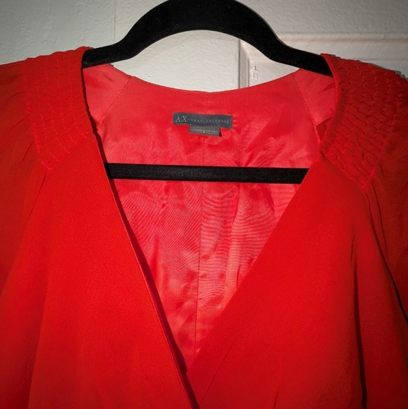 Armani Exchange Chic Red Long Sleeve Dress - Picture 3 of 3